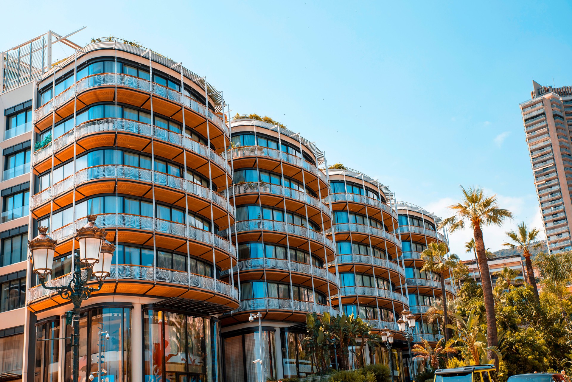 Modern Monaco cityscape panoramic view